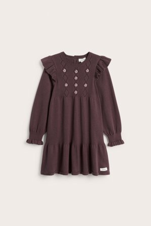 Newbie | Finstickad klänning | Lila