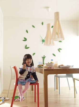 Secto 4200 taklampe Ø30 - bjørk