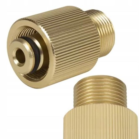 BrassConnect M22 Adapter – Messingreduksjon | 14 Mm + 15 Mm Tapp | Kompatibel med Karcher, Nilfisk, Bosch