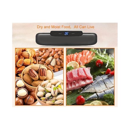 Vakuumförpackningsmaskin för mat, automatisk hushållsvakuumförseglare, EU-kontakt