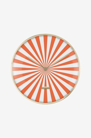Karlsson - Veggklokke Candy Swirl Dome - Orange - Veggklokker & bordklokker - Fra Homeroom