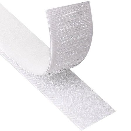 Burretape, selvklæbende, 20 mm x 25 m, ekstra stærk, dobbeltsidet burretape (hvid, 20 mm x 25 m)