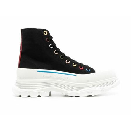 Alexander McQueen, Tread Slick Sneakers Zwart, Heren, Maat:44 EU,rubber