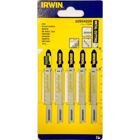 Irwin 10504220 Stikksagblad 92 mm, 17-23 TPI, 5-pakning, Maskintilbehør & forbruk