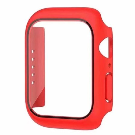 Härdat glas + fodral för Apple Watch 46 mm 44 mm 45 mm 41 mm 40 mm 42 mm skärmskydd för iWatch serie 10 9 8 7 6 SE 5 tillbehör