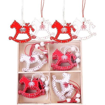 100 stk. Juletræsetiketter Juletræspynt Jule Røde Træsetiketter Juleetiketter Træ