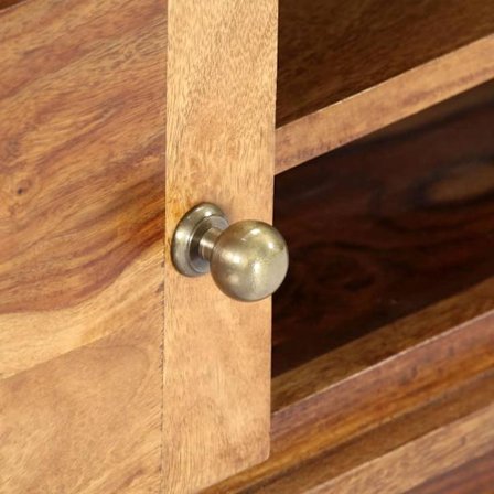 vidaXL TV-bänk 118x30x40 cm massivt sheshamträ