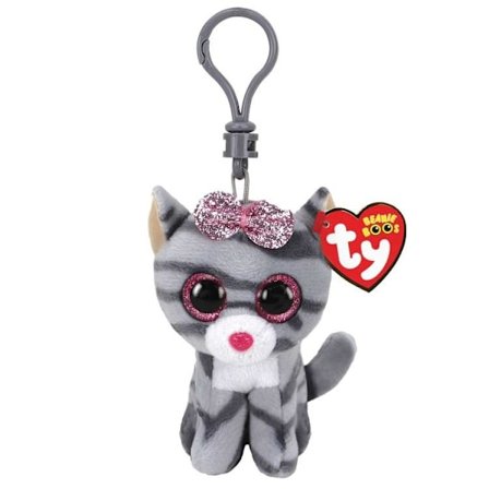 TY Beanie Boos Clip KIKI Cat Grey