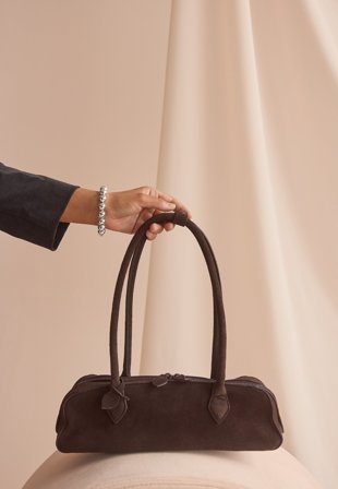 MAKE WAY-Suede Baguette Bag-Onesize