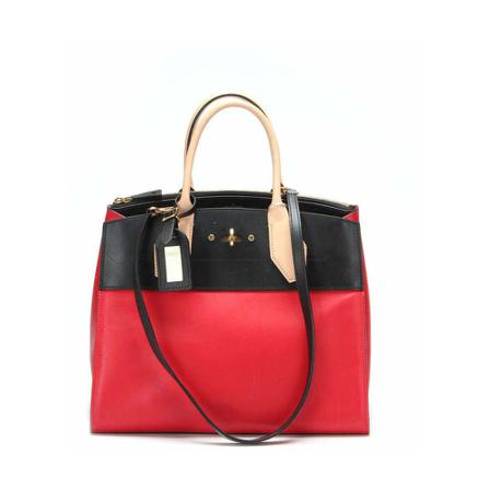 Louis Vuitton Vintage Pre-owned Tricolor Leather City Steamer Väska röd, Dam Vintage Väskor, Dam, Storlek: ONE SIZE