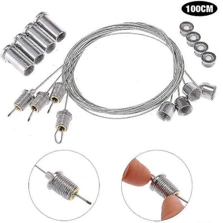 2024 Loftpendel Kit Justerbar Pendel Kabel Wire Pendel Lampe Armatur Rustfrit Stål Reb Hængende Loft Led Panel Kit Lineære Lamper