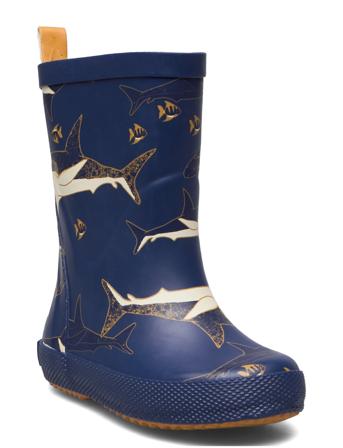 Wellies W. Aop Shoes Rubberboots High Rubberboots Unlined Rubberboots Blå CeLaVi*Betinget Tilbud