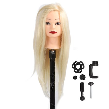 Hårdukkehode frisør styling trening fletting øvelse dukkehode med stativ for frisørsalong