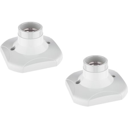2-delt loftlampe/lampeholder, porcelæn, hvid, 1x E27 maks. 60W