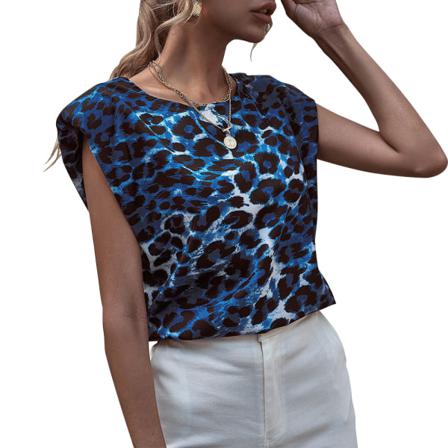 T-shirt Väst Med Print , Axeltröja, Dam, Casual T