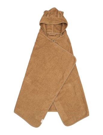 Fabelab Hooded Junior Towel - Bear - Ochre - Brown - 73X120CM