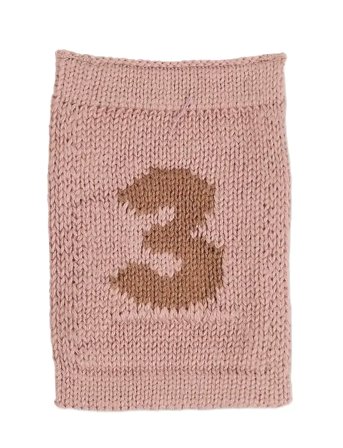 Smallstuff Knitted Flag, 3, Rose - Pink - ONE SIZE