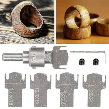 Ringborsett for tre, multifunksjonell, tykk, med flere kuttere, sett med verktøy for tre