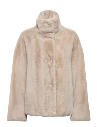 Zendaya Jacket Outerwear Faux Fur Beige Stand Studio