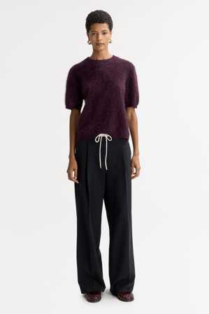 Soft Goat - Brushed short sleeve - M - Midnight Plum