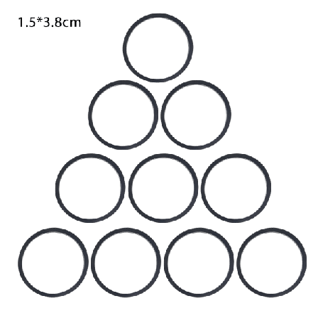 10 st/påse 1,5 mm Universal Kassettbandspelare Remmar Olika släta gummi B