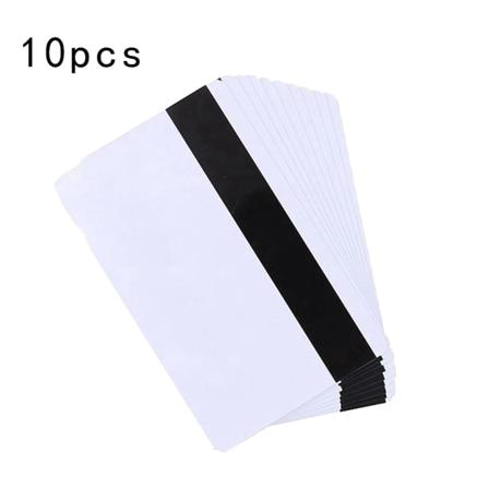 10 pakke blank glans magnetstrimmel 2750 OE PVC ID-kort dobbeltsidig utskrift