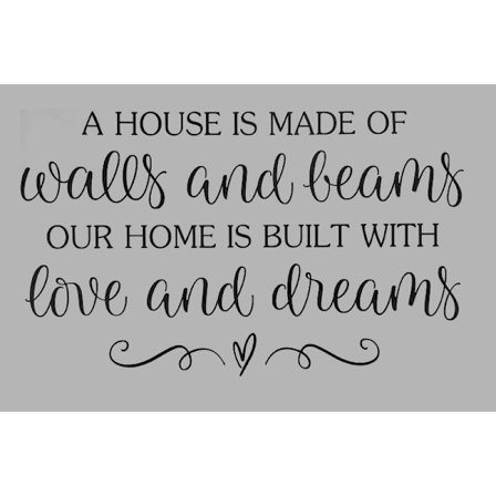 Väggdekor/Väggord - A HOUSE IS MADE OF WALLS AND BEAMS