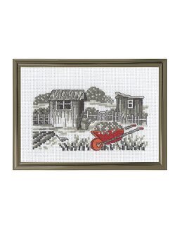 Stickpackung Bild Schubkarre