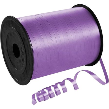 500 meter lyse lilla krøllebånd 5 mm til balloner, 457 m skinnende krøllet ballonbånd, ballonsnor, party krøllebånd til gave
