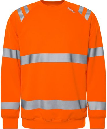 Fristads Herr Varsel Green sweatshirt 7862 GPSW, klass 3, Varsel Orange