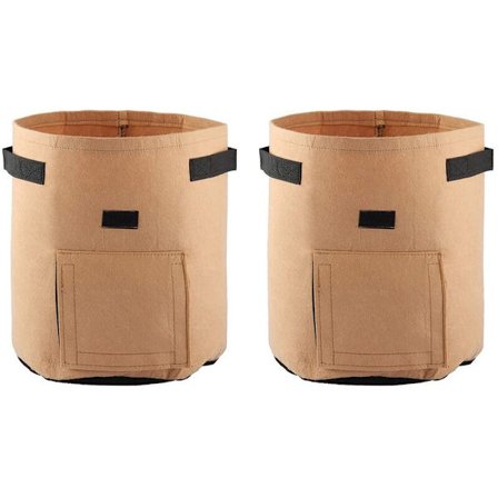Potetpose, 2 pakker med 7 gallons potetposer for poteter, tomater, gulrøtter, løk