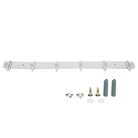 Håndklestativ i rustfritt stål med 6 kroker for oppbevaring på kjøkken og i stue