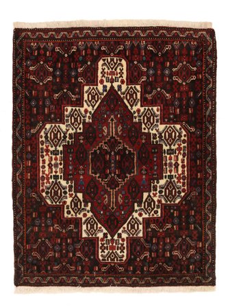 77X98 Tappeto Orientale Senneh Nero/Marrone (Lana, )