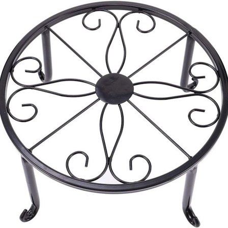 Metall blomsterstativ blomsterpottestativ planteholder blomsterkrakk svart