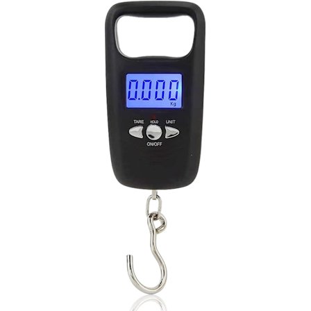 Bagasjev vekt 110lb/50kg, bærbar elektronisk vekt LCD-bakgrunnsbelysning