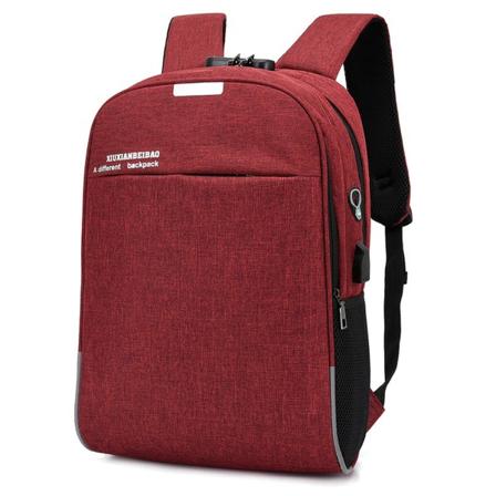 Datorväska för fritidsresor för vuxna med justerbara axelremmar Lämplig för dagliga arbetsresor wine red
