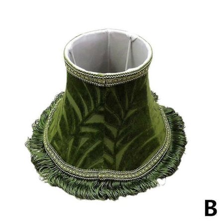 Elegant Grön Lampskärm med Kant, Viktorianska Vintage Lampskärmar Retro Bordslampa Skärm Europeisk