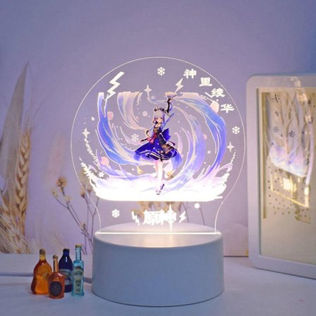 Genshin Impact Barbara 3D LED-akrylnattlampor 7 färger