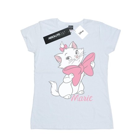 Disney Dam/Kvinnor Aristocats Marie Rosett Bomull T-shirt L Vit