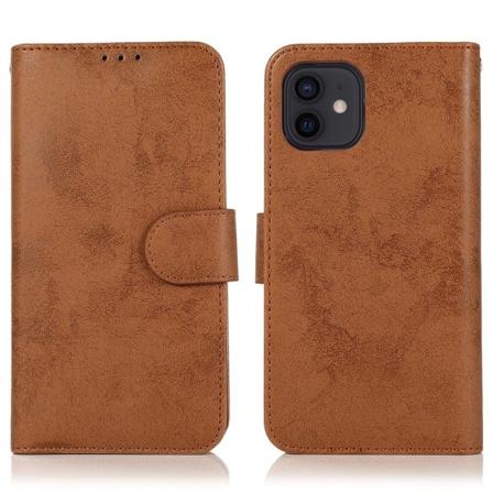 Smidigt Dubbelfunktion Plånboksfodral LEMAN - iPhone 12 Brun