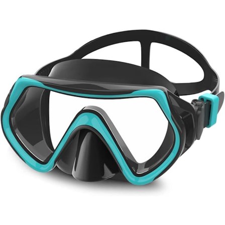 1 stk. (Søblå Sort) Dykkermaske til Voksne, Unisex Dykkermaske