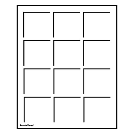 Leuchtturm Møntbakker med 12 firkantede felter - blå - 2 stk.