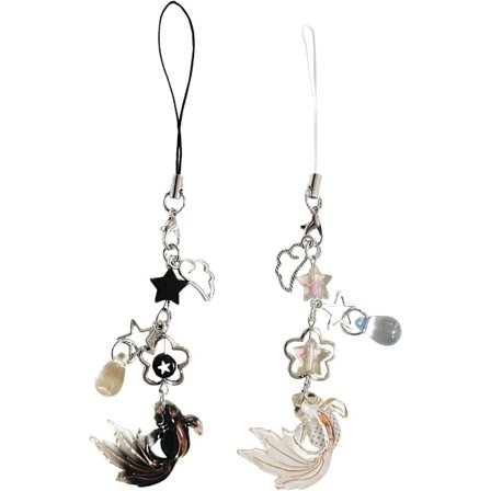 2-4 stk. Koi Fisk Telefon Charm Rem Anti-tabt Snøre Snor Sød Heldige Æstetiske Tilbehør til Hovedtelefon Etui Kamera