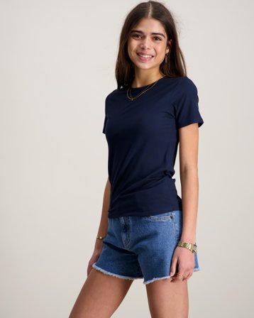 Sofie Schnoor NATALIASY RIB T-SHIRT Blå T-skjorter Jente - Kids Brand Store