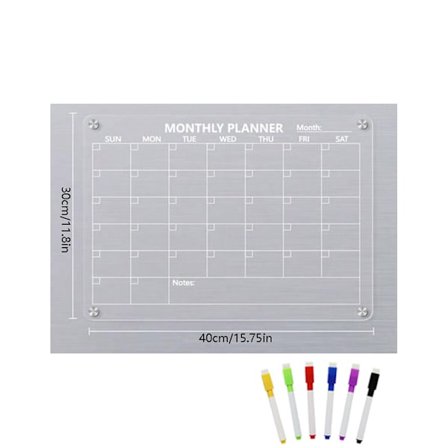 Akryl Magnetisk Kalender Planleggingsbrett Skole Kontor Kjøleskap Timeplan null - A
