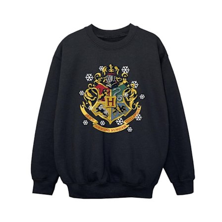 Harry Potter Pojkar Jul Crest Sweatshirt 5-6 År Svart