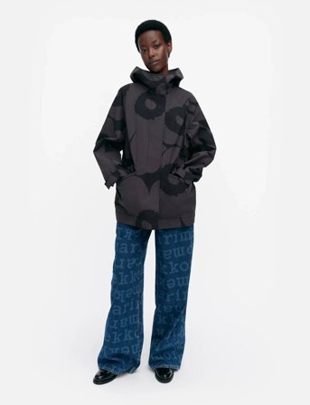 Marimekko Musteet Unikko - Black - XS