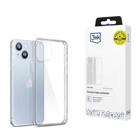 Etui til iPhone 14 silikon fra 3mk Clear Case-serien - gjennomsiktig