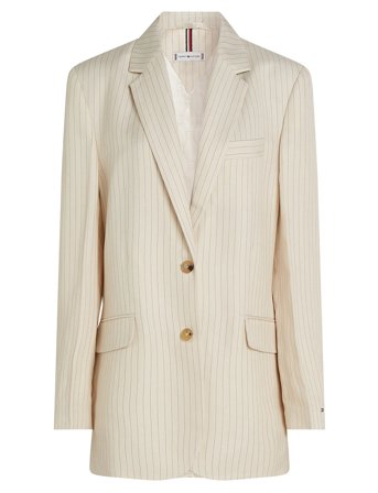 Tommy Hilfiger Viscose Linen Relaxed Sb Blazer Kräm