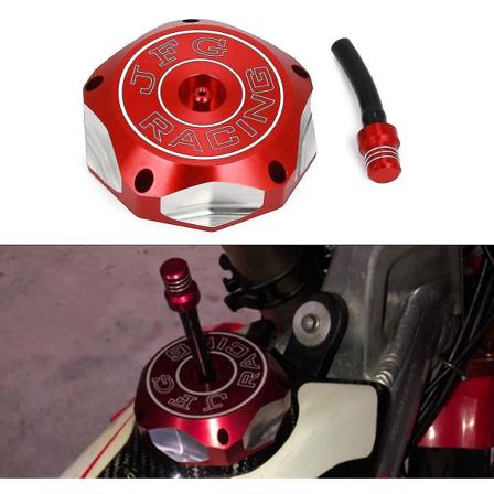 Billet Gas Tankdæksel med Ventilation - Crf250r 2004-2015 Crf250x 2004-2015 Crf450r 2002-2015 Crf450x 2005-2015 Xr80 88-89 Xr250 86-04 Xr650r 04-07 T